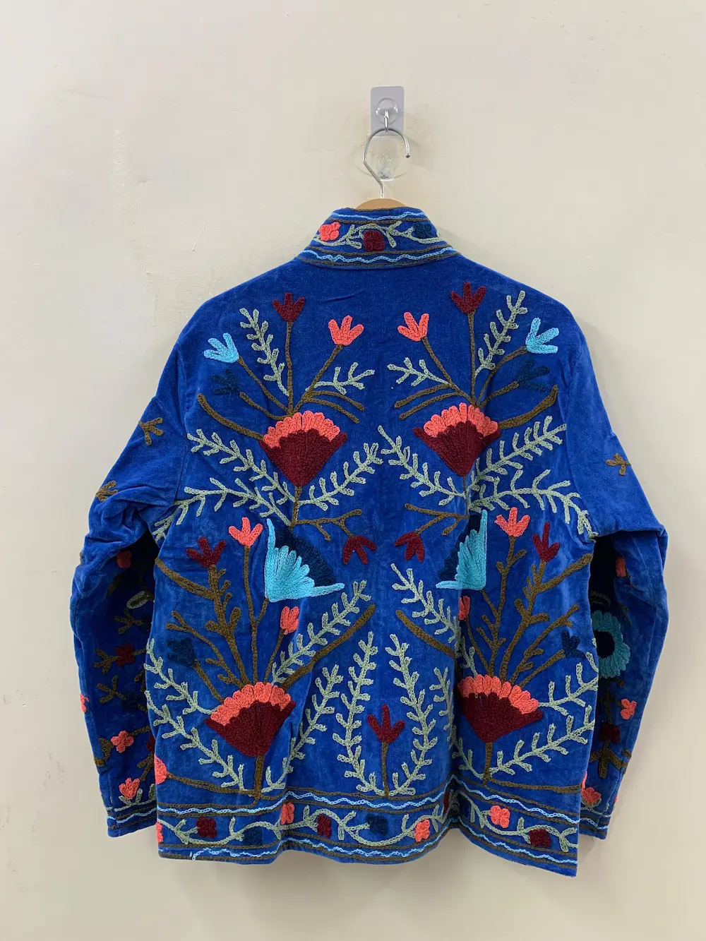 Velvet Suzani Jacket for Women | Handmade Embroidered Boho Jacket 3