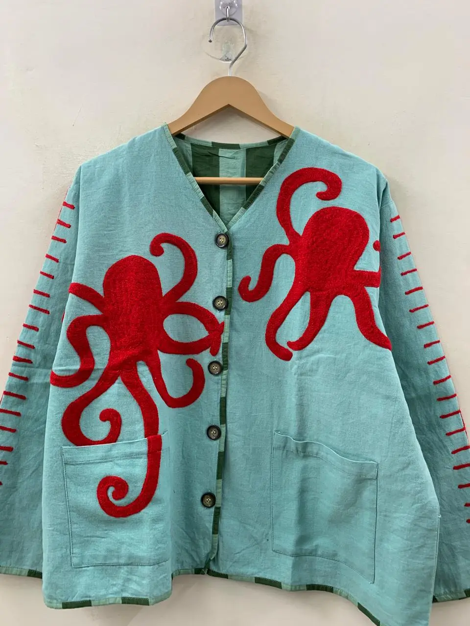 Women's Handmade Cotton Suzani Jacket | Ethnic Embroidered Outerwear 3