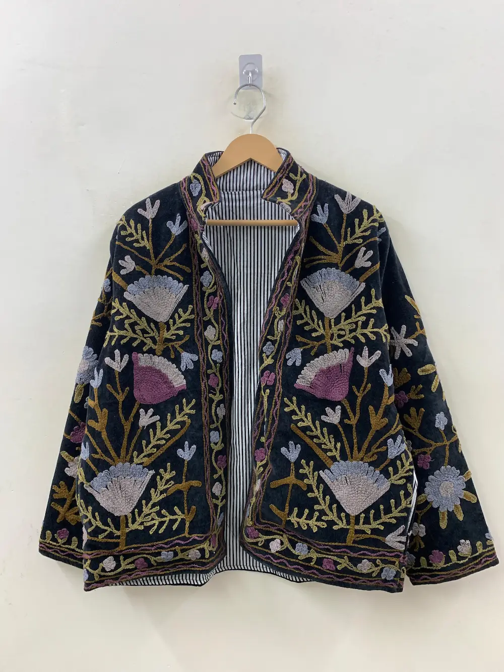 Velvet Suzani Jacket Handmade – Unique Ethnic Embroidered Outerwear 2