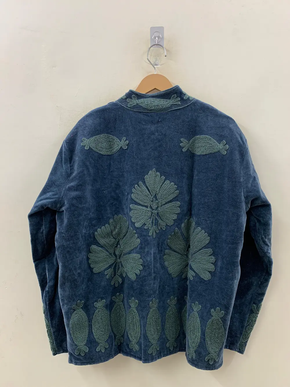 Women’s Boho Velvet Suzani Jacket – Handcrafted Embroidered Outerwear 2