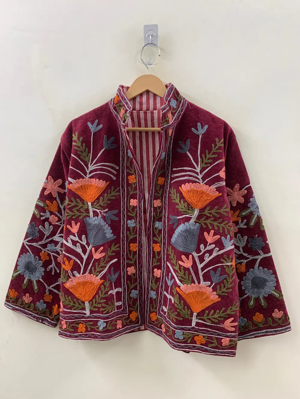 Premium Velvet Suzani Jacket for Women – Ethnic Embroidered Fashion