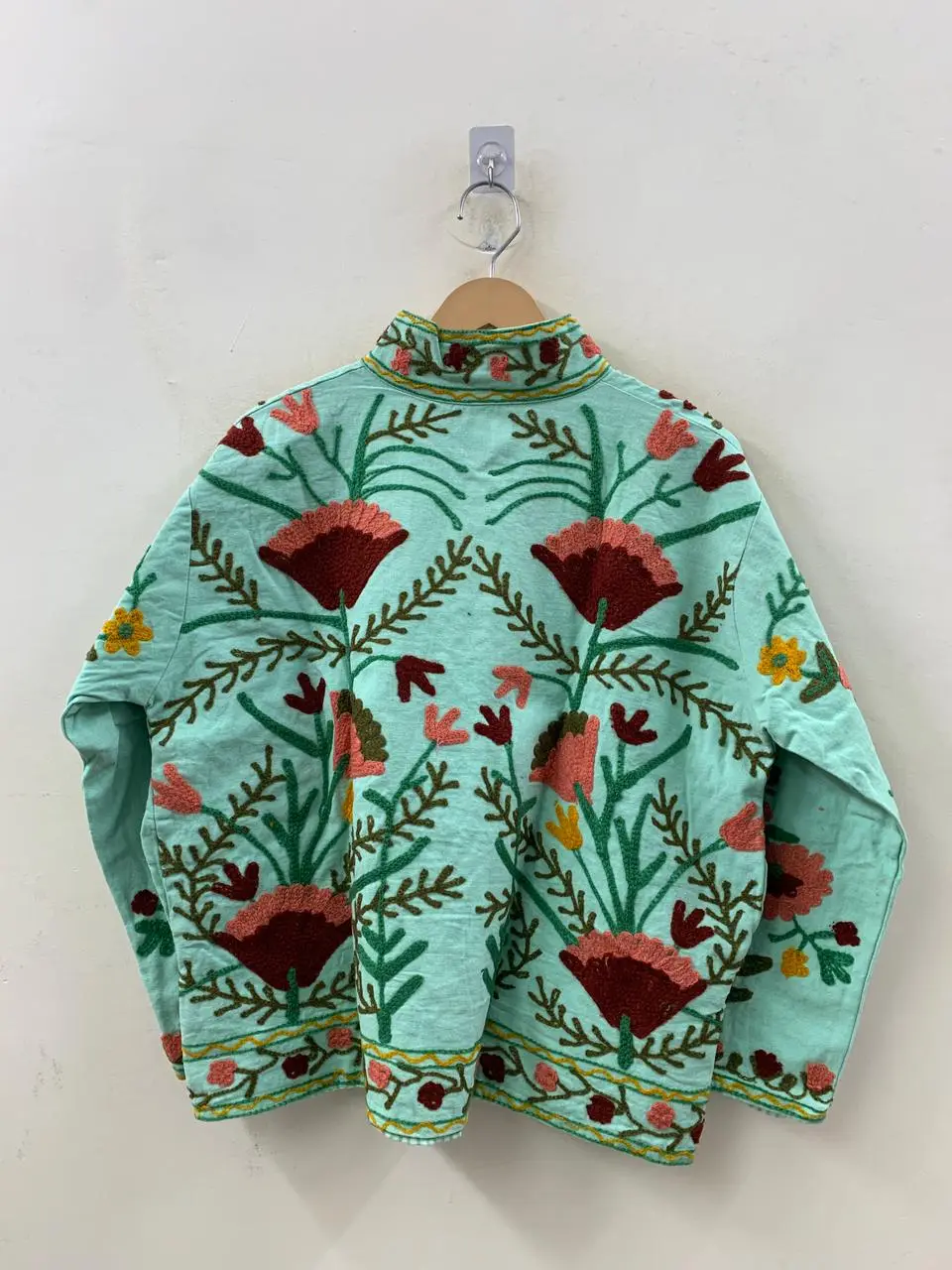 Cotton Suzani Embroidered Jacket for Women | Boho Handmade Coat 4