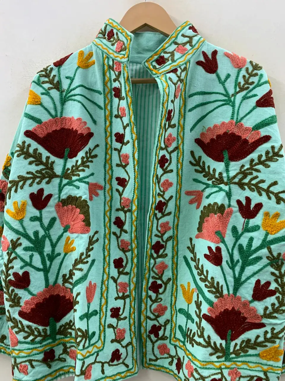 Cotton Suzani Embroidered Jacket for Women | Boho Handmade Coat 3