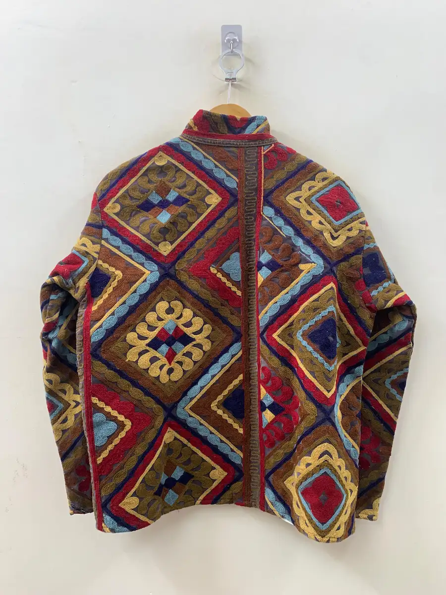 Velvet Suzani Jacket for Women – Handcrafted Boho Embroidered Coat 2