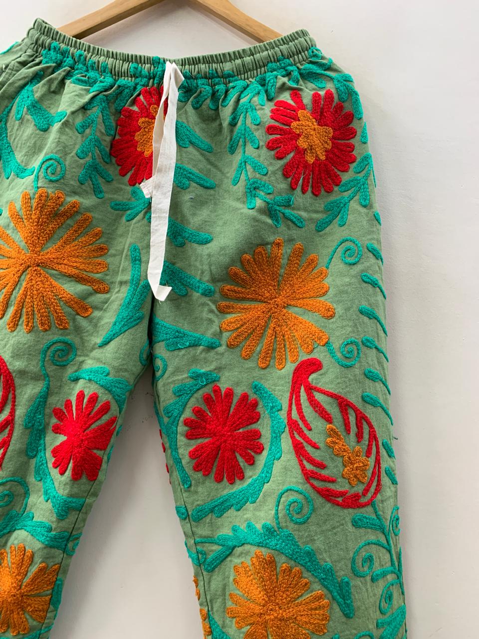 Cotton Embroidered Suzani Pajama – Comfortable Artisan Loungewear