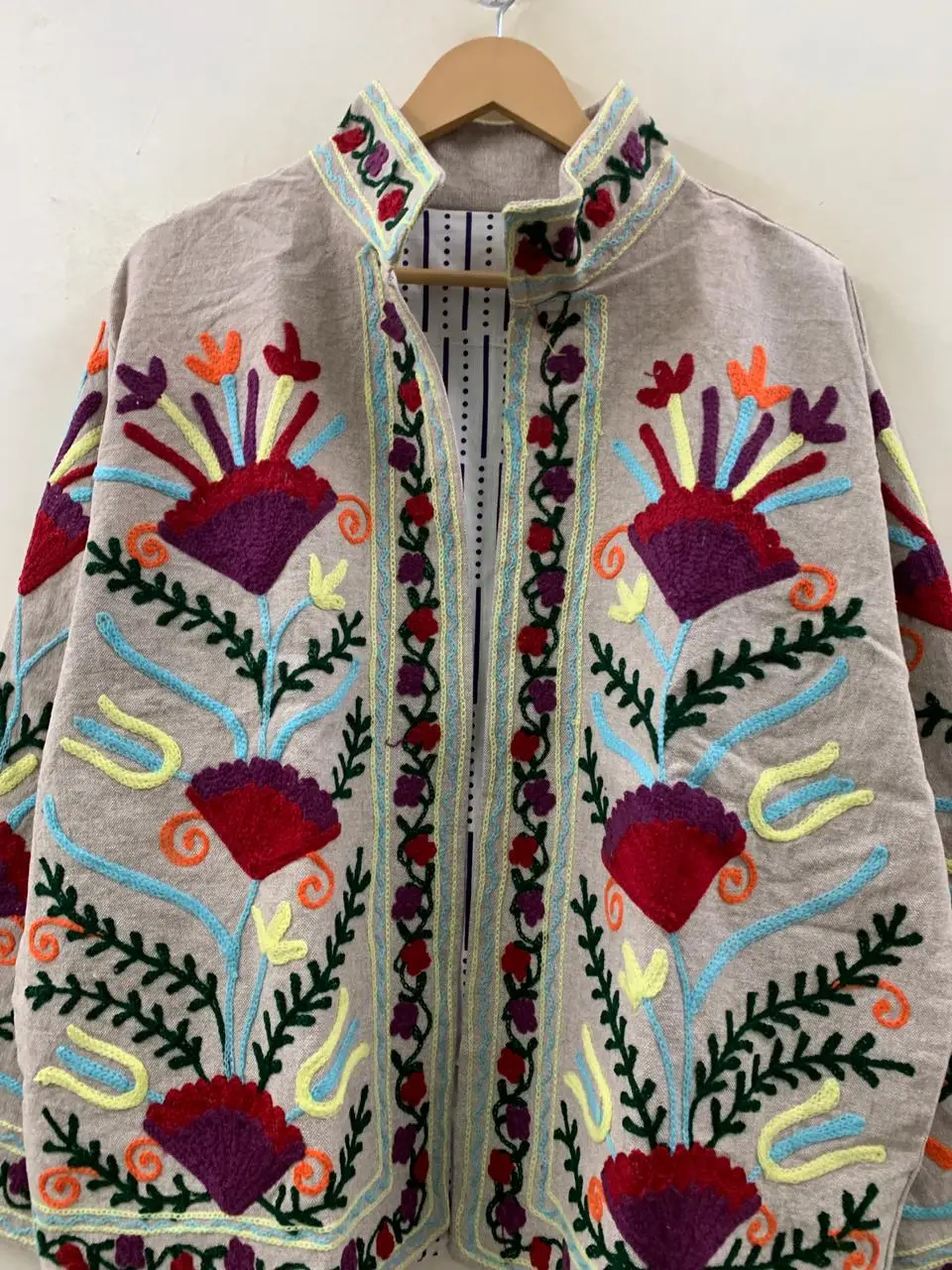 Boho Cotton Suzani Jacket for Women | Ethnic Floral Embroidered Coat 2