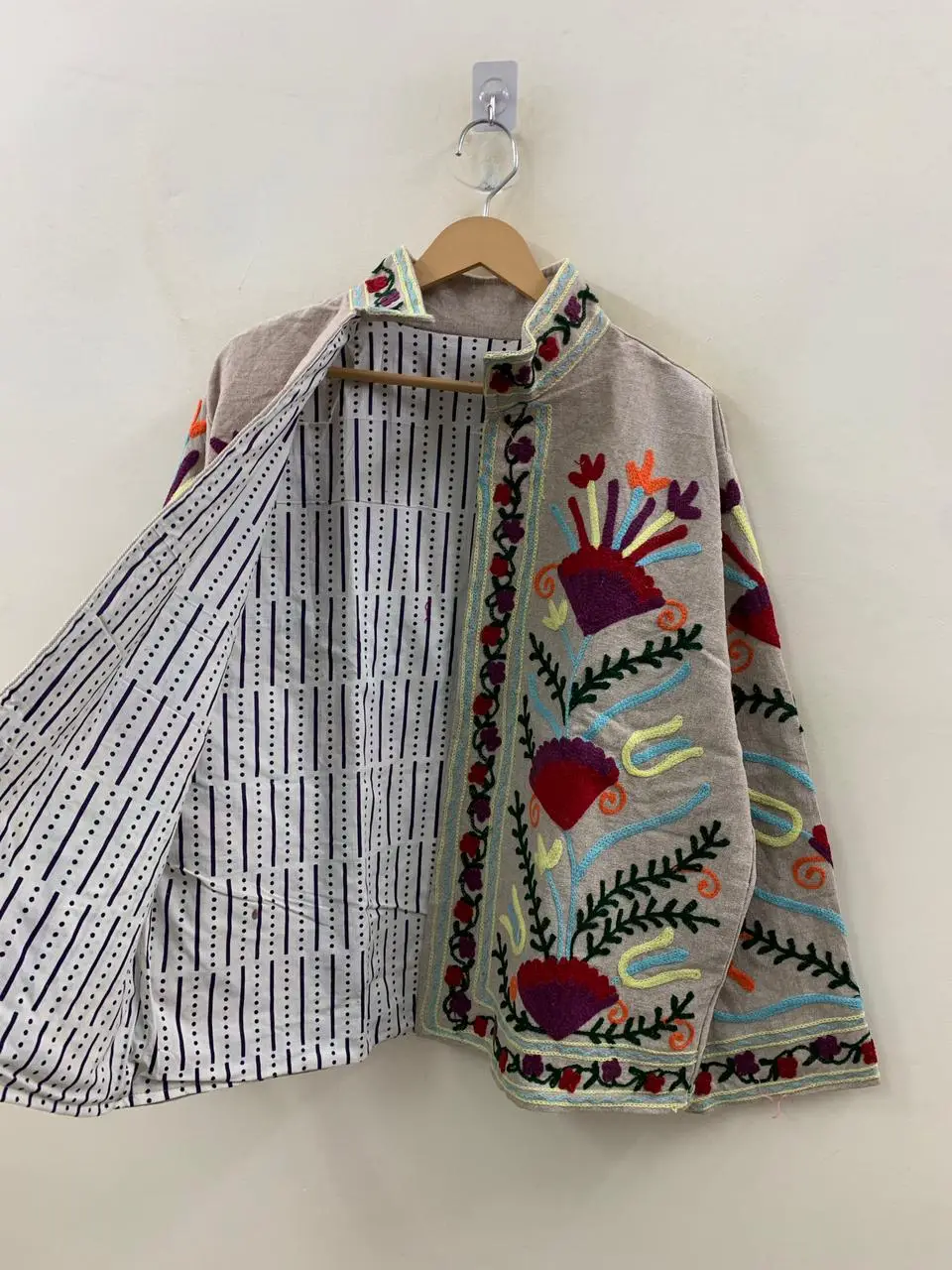 Boho Cotton Suzani Jacket for Women | Ethnic Floral Embroidered Coat 3