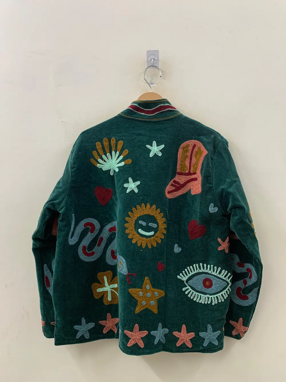 Suzani Embroidered Velvet Jacket – Luxury Handmade Bohemian Outerwear 2