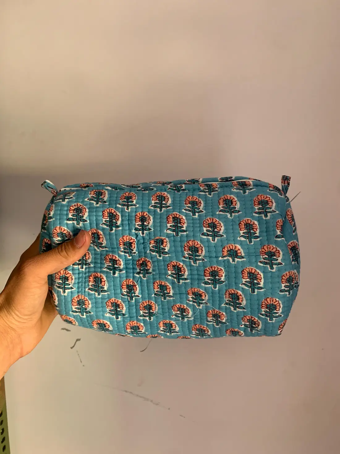 Handmade Cotton Cosmetic Bag Set – Boho Travel Pouches (Set of 3)