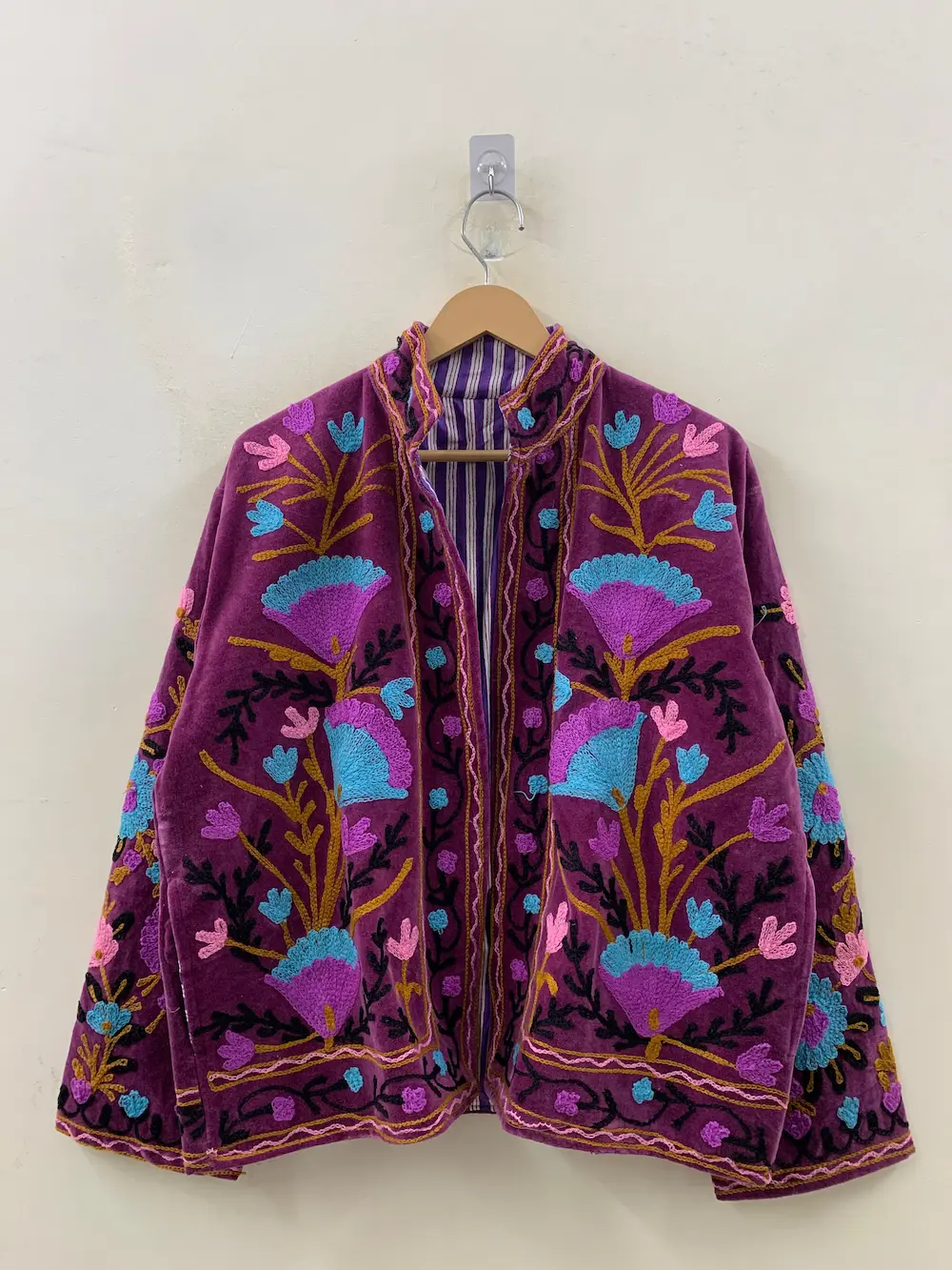Velvet Suzani Jacket Women – Bohemian Ethnic Fashion Statement Piece 2
