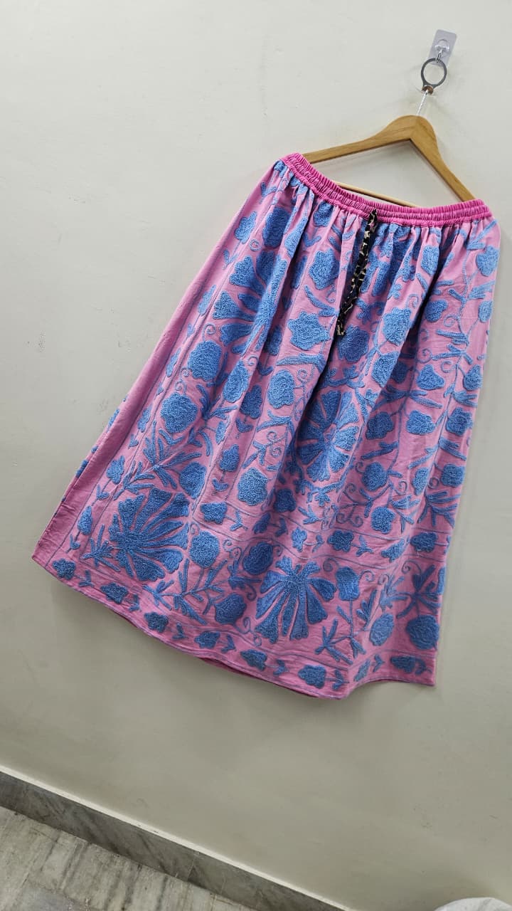 Flared Cotton Suzani Skirt – Flowing & Comfortable Everyday Wear