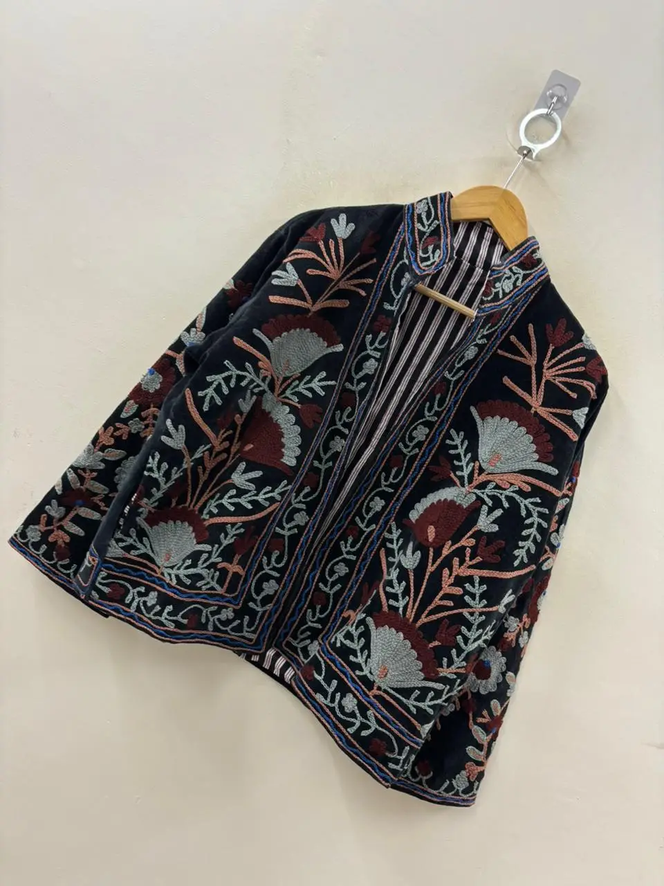 Floral Embroidered Velvet Suzani Jacket 2