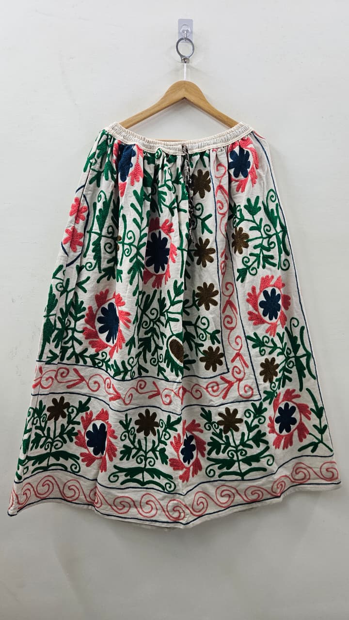 Designer Cotton Suzani Skirt – Modern Ethnic Fashion for Women