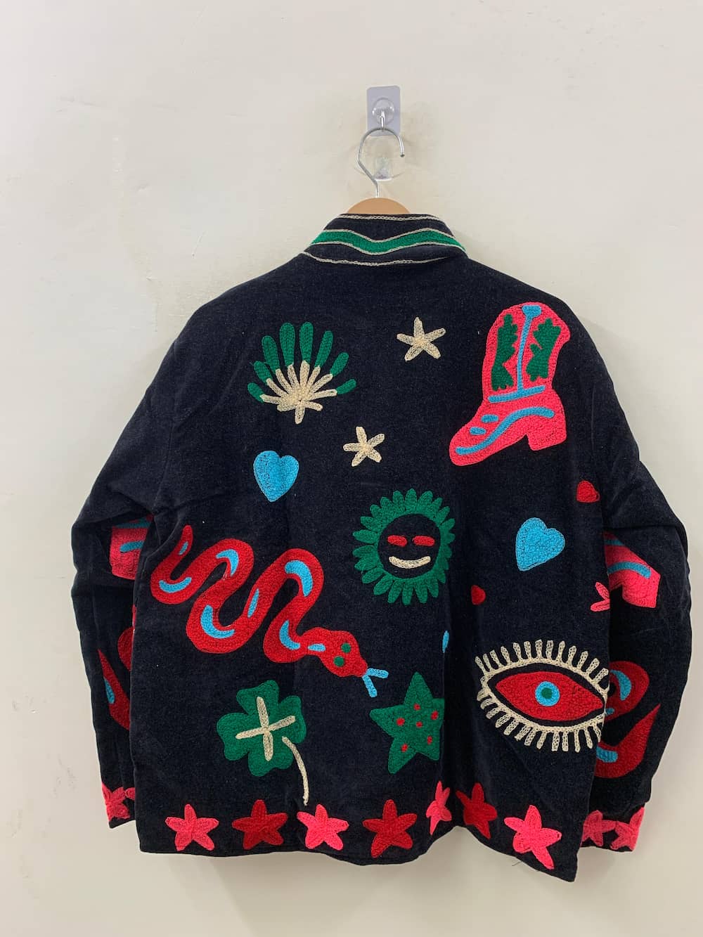 Velvet Suzani Embroidered Jacket for Women | Handmade Boho Ethnic Outerwear 3