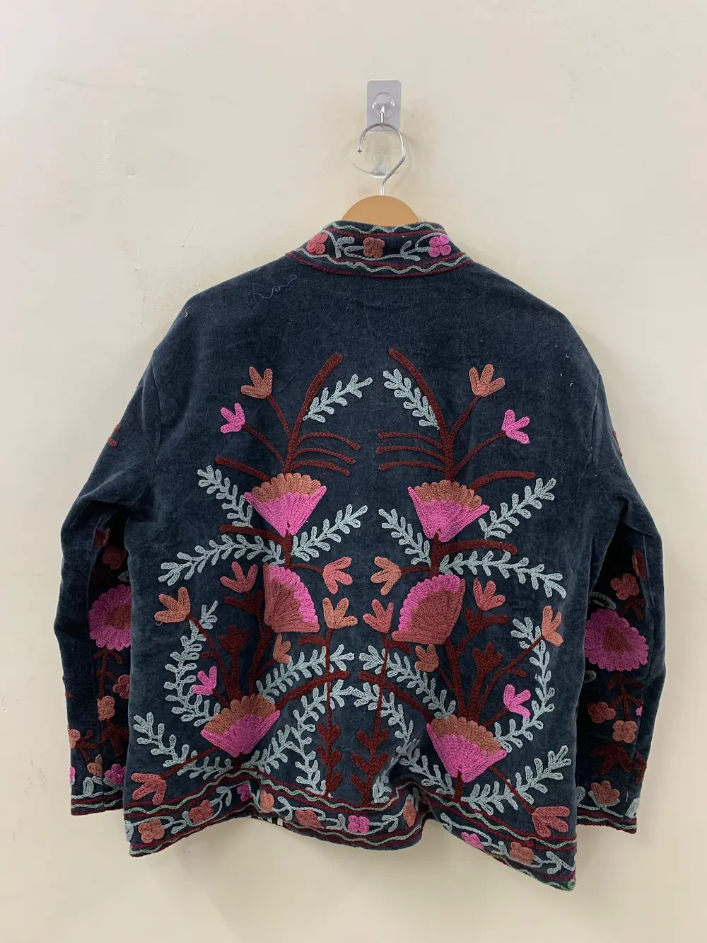 Designer Velvet Suzani Jacket for Women – Traditional Embroidery Style 2