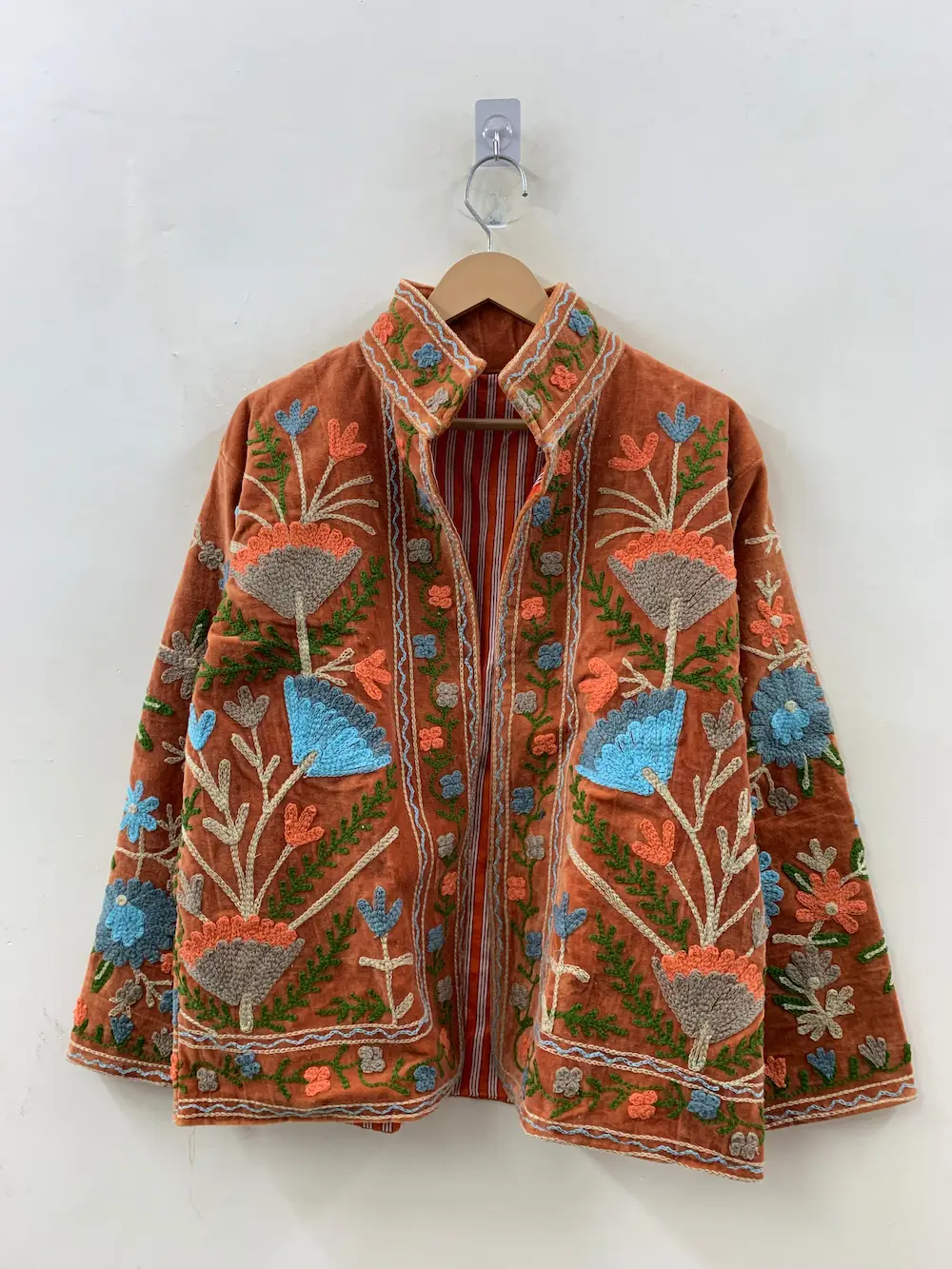 Artisan Velvet Suzani Jacket – Handcrafted Embroidered Luxury Outerwear