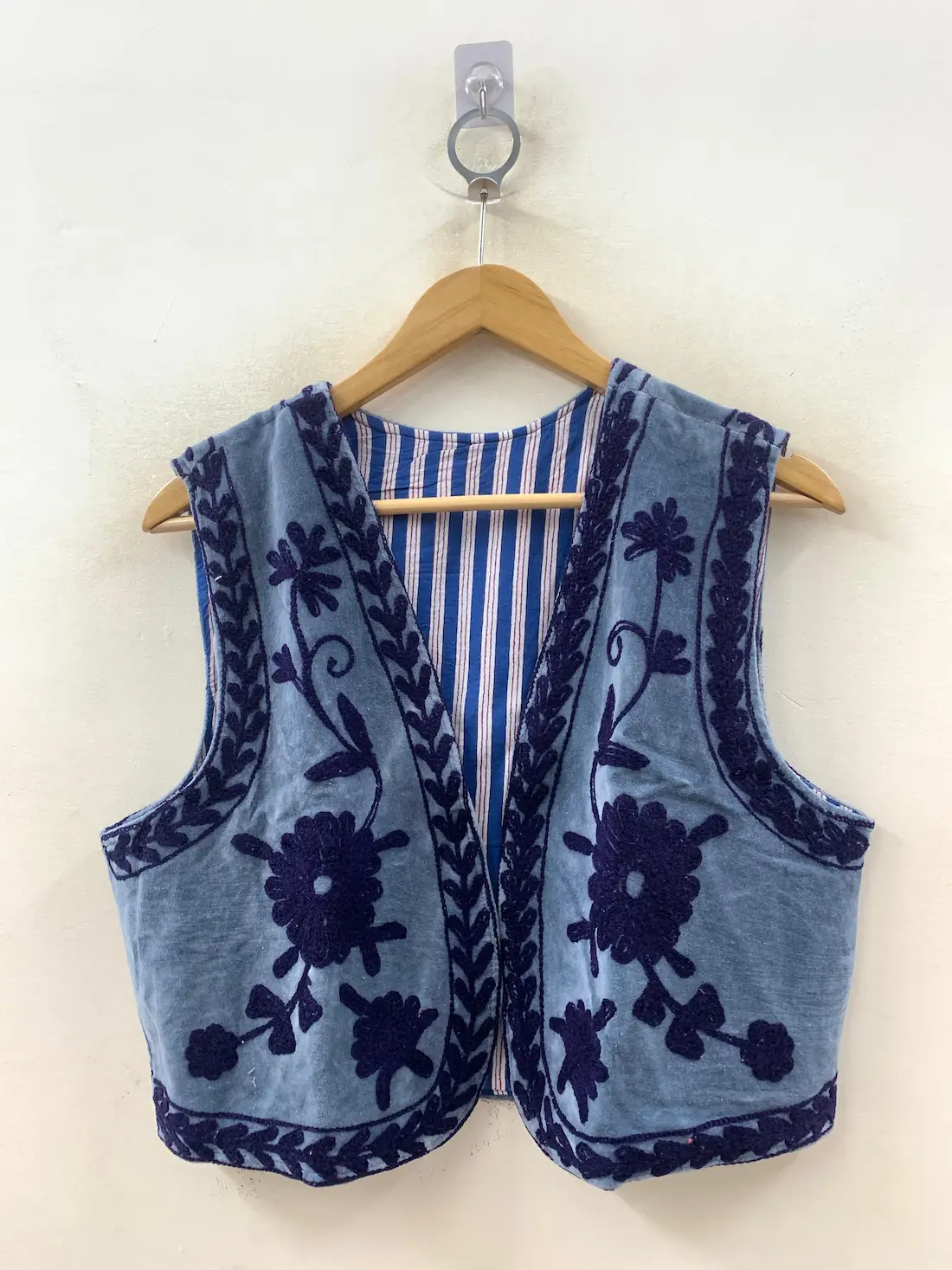 Luxury Velvet Suzani Vest – Hand Embroidered Designer Waistcoat