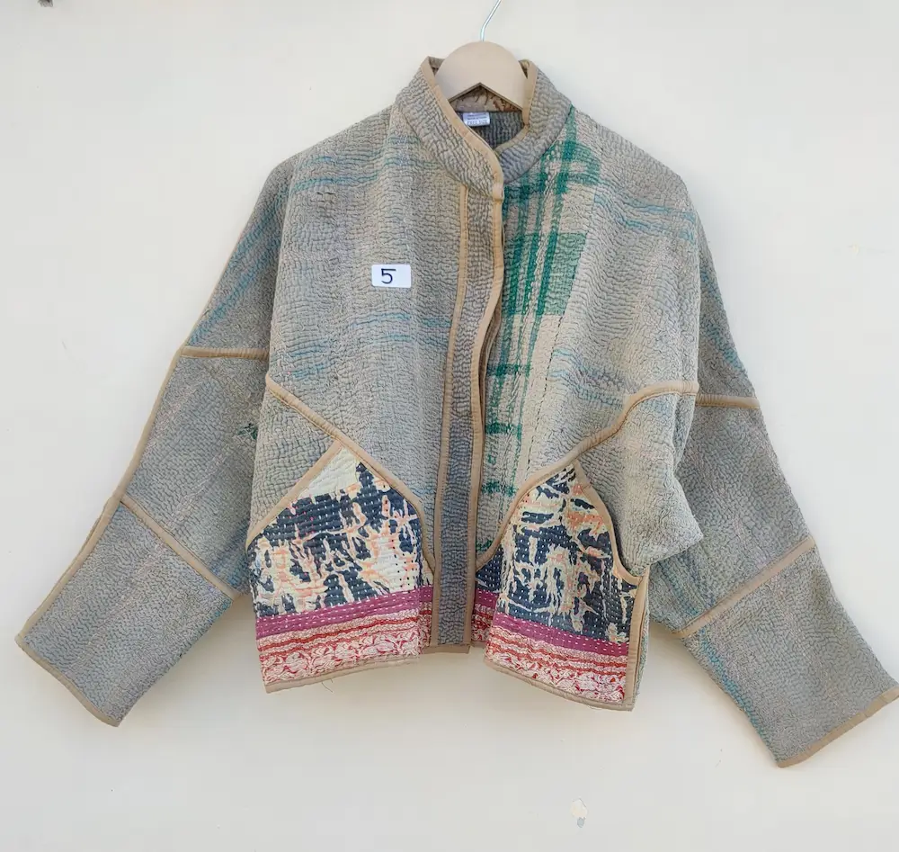 Vintage Kantha Jacket – Fine Handcrafted Reversible Jacket