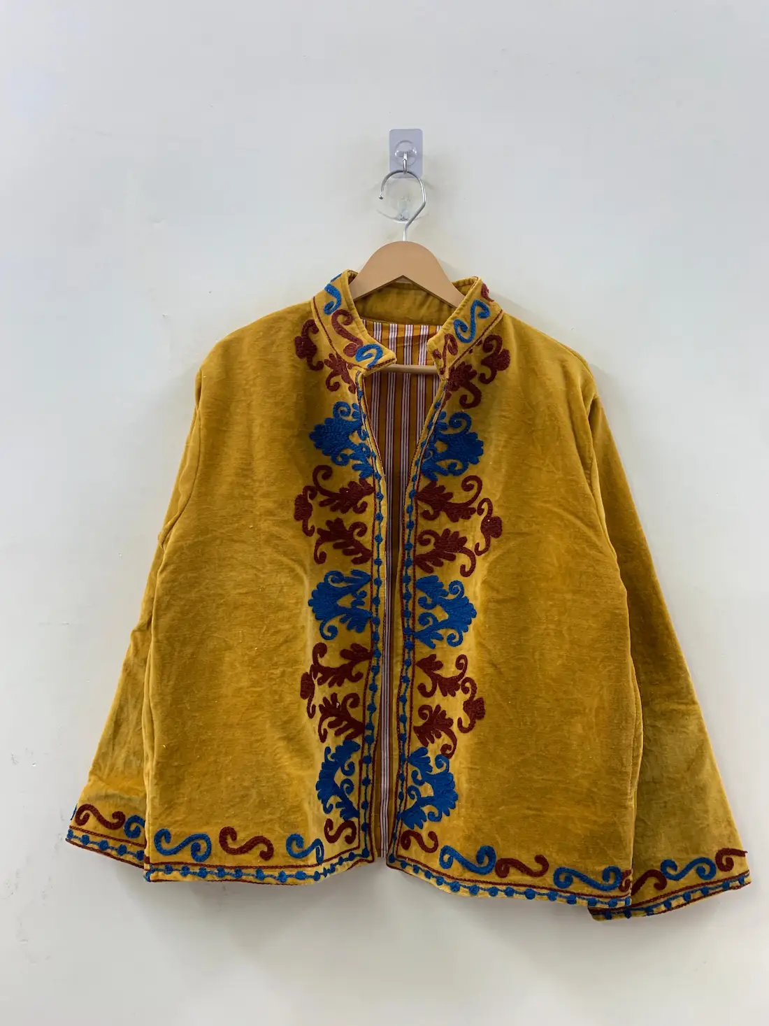 Luxury Velvet Suzani Jacket – Hand Embroidered Designer Coat