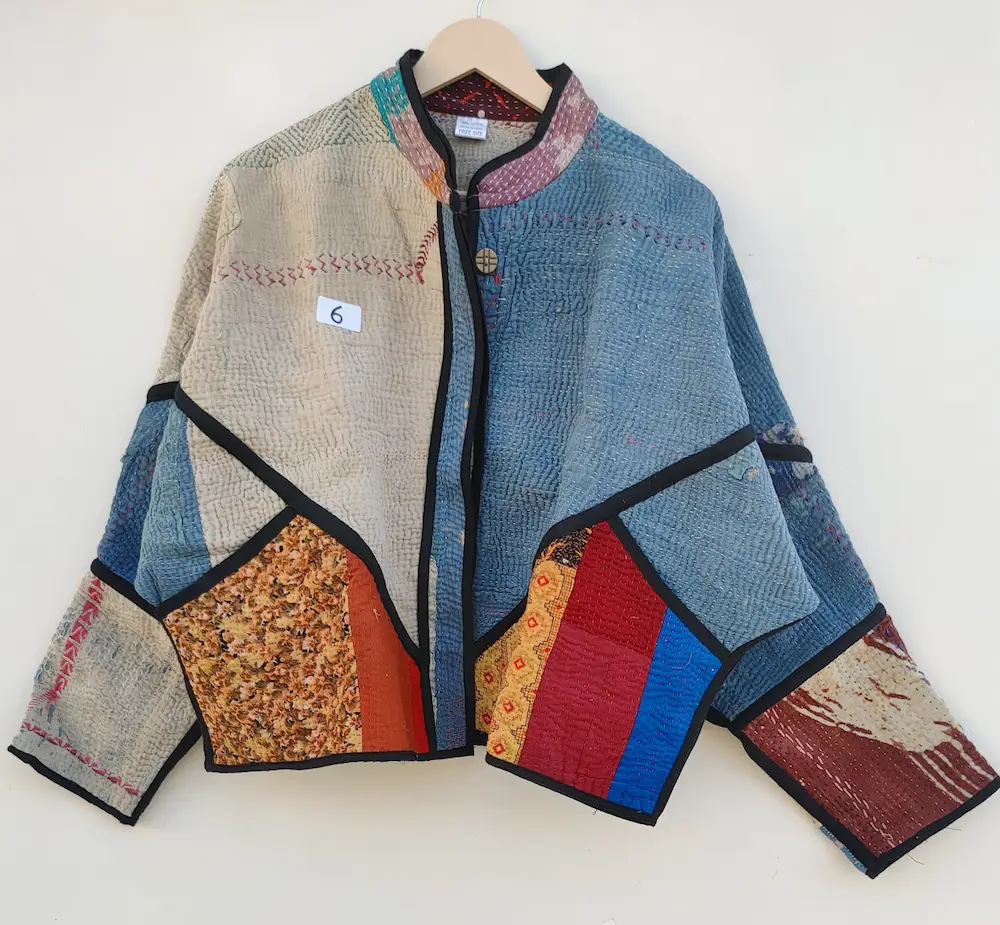 Fine Kantha Quilted Jacket – Vintage Handmade Wear