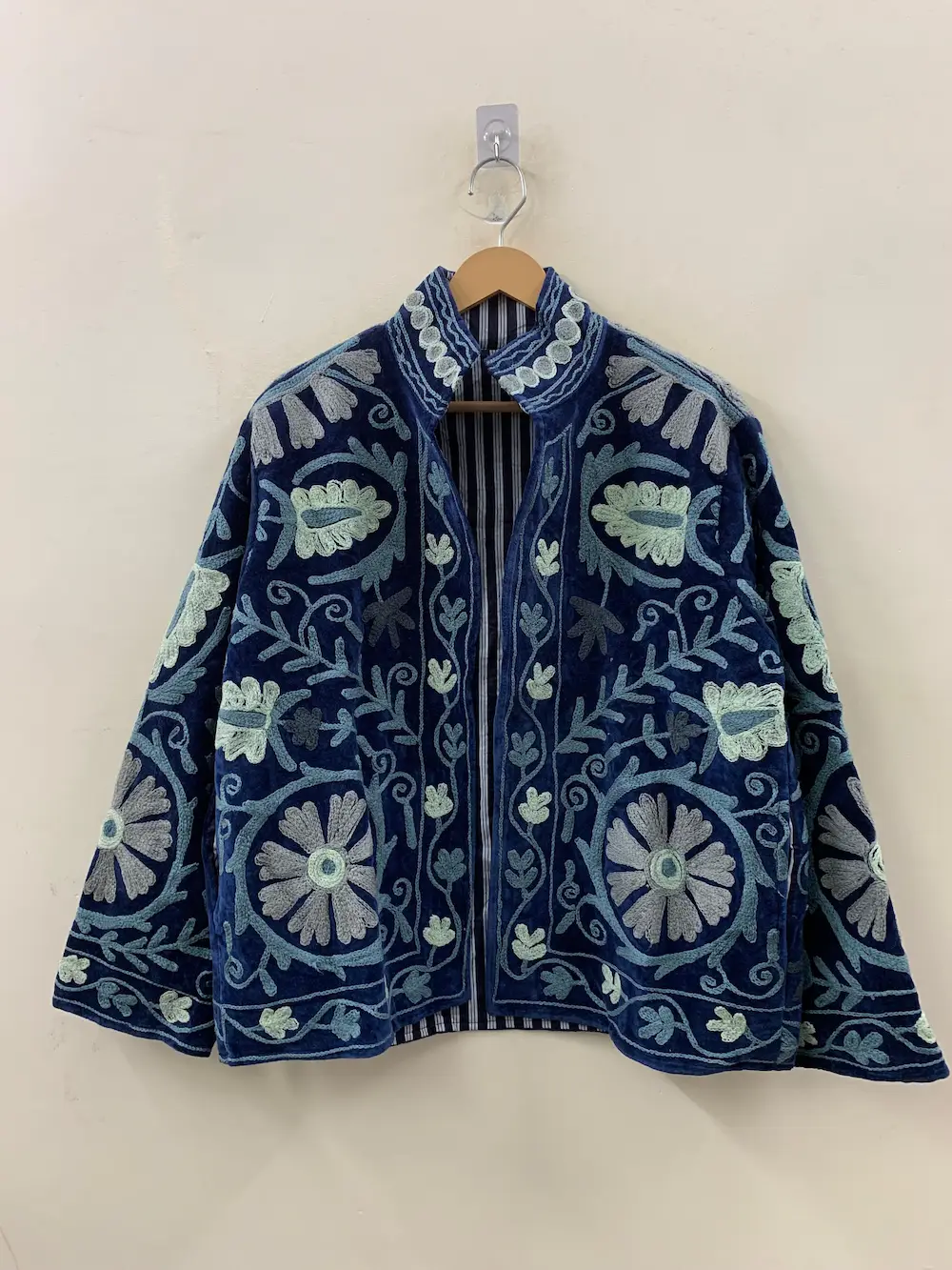 Women’s Velvet Suzani Jacket – Handcrafted Ethnic Coat