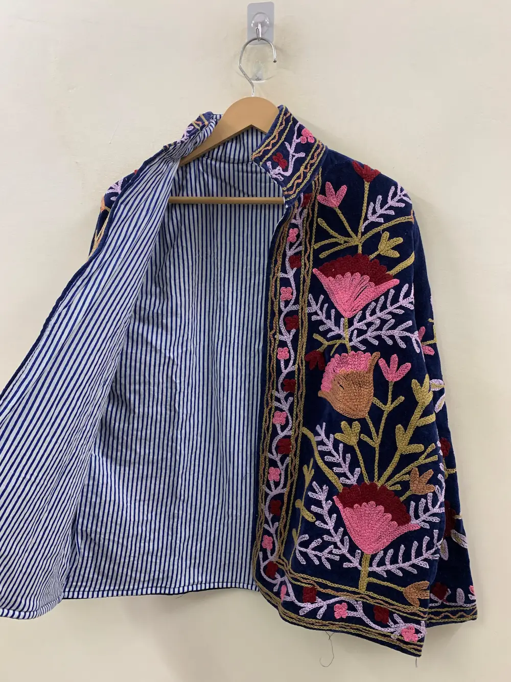 Velvet Suzani Embroidered Jacket for Women – Luxury Bohemian Style 2