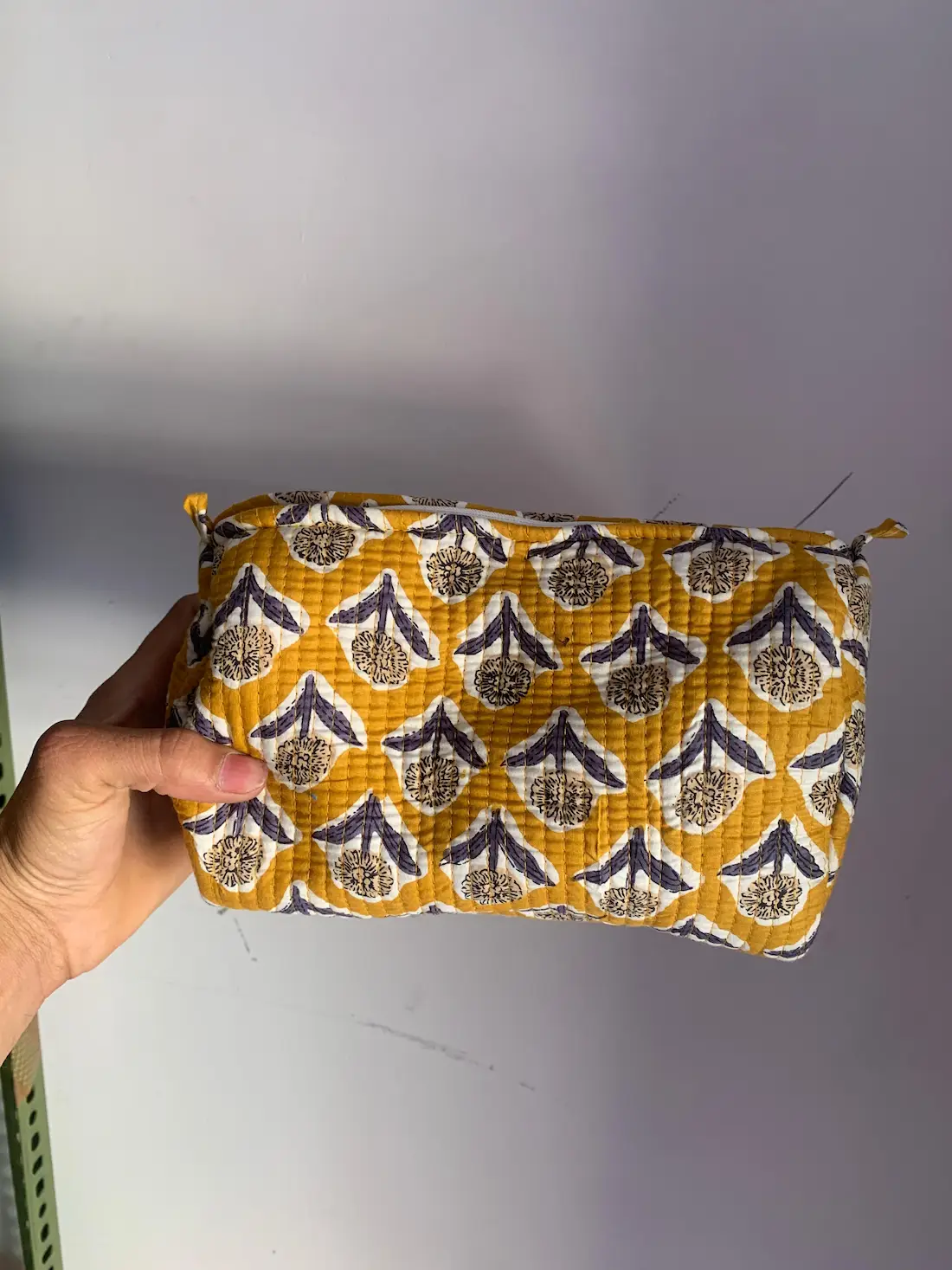 Quilted Cotton Makeup Pouch Set – Soft Cosmetic Bags (Set of 3)