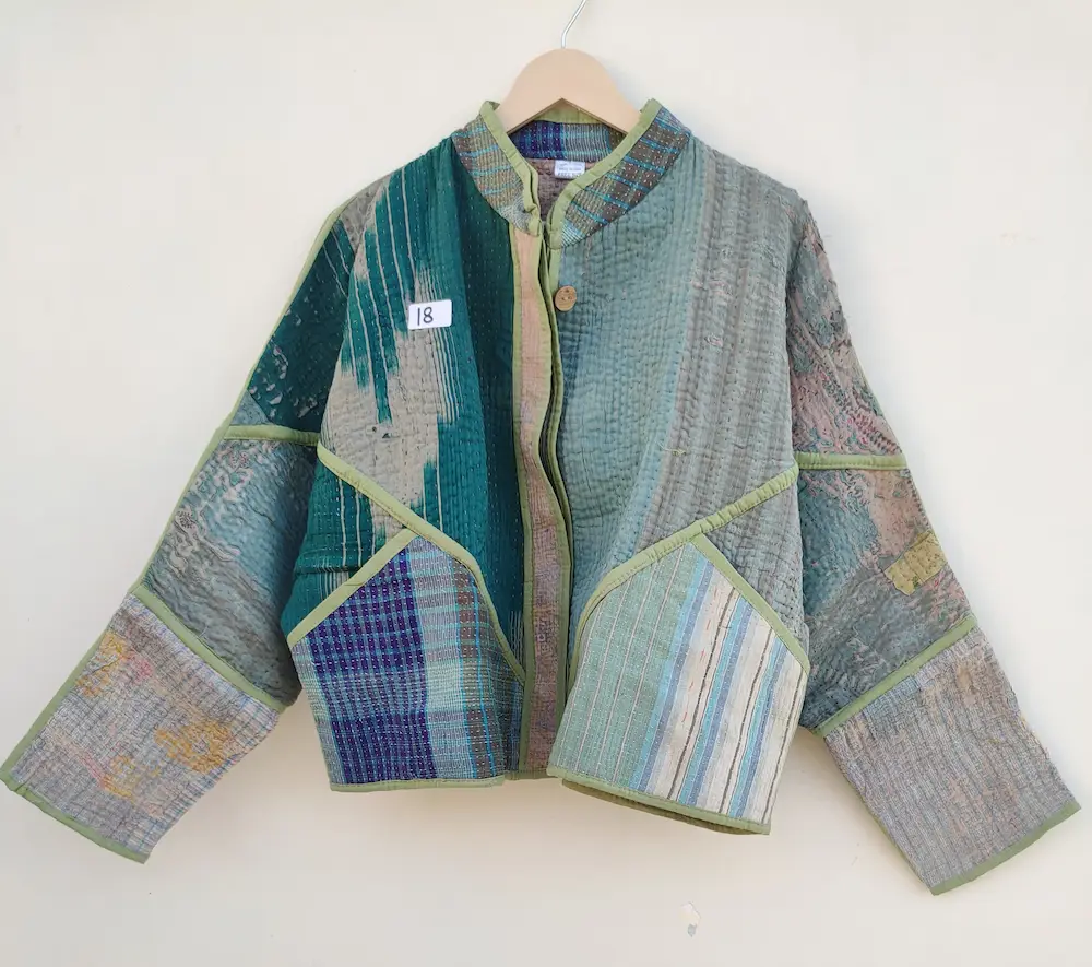 Fine Kantha Jacket – Handmade Vintage Reversible Jacket