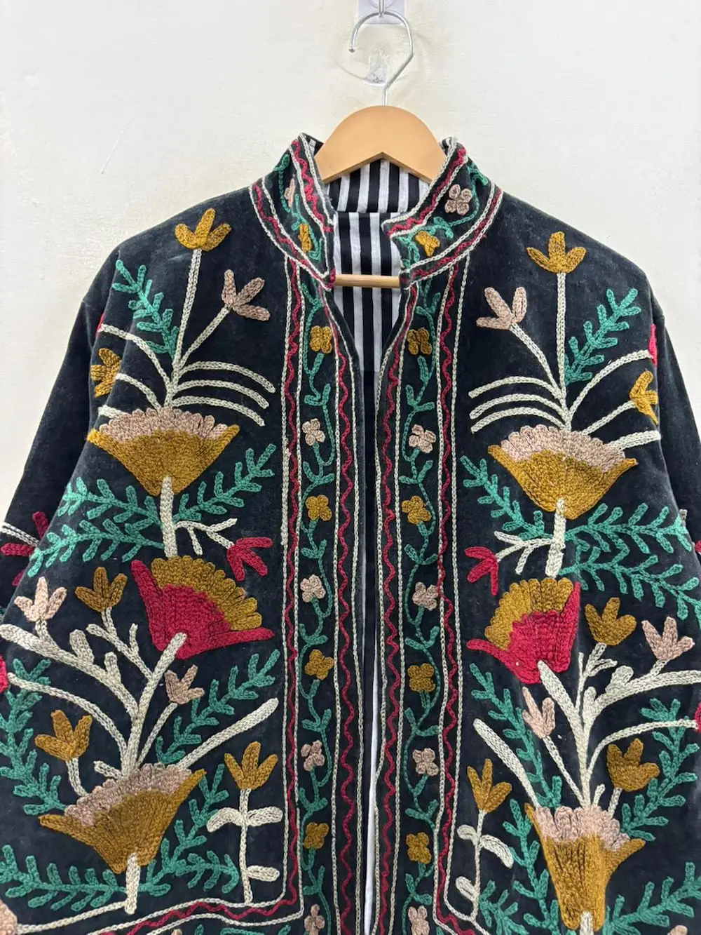 Vintage Velvet Suzani Embroidered Jacket 3