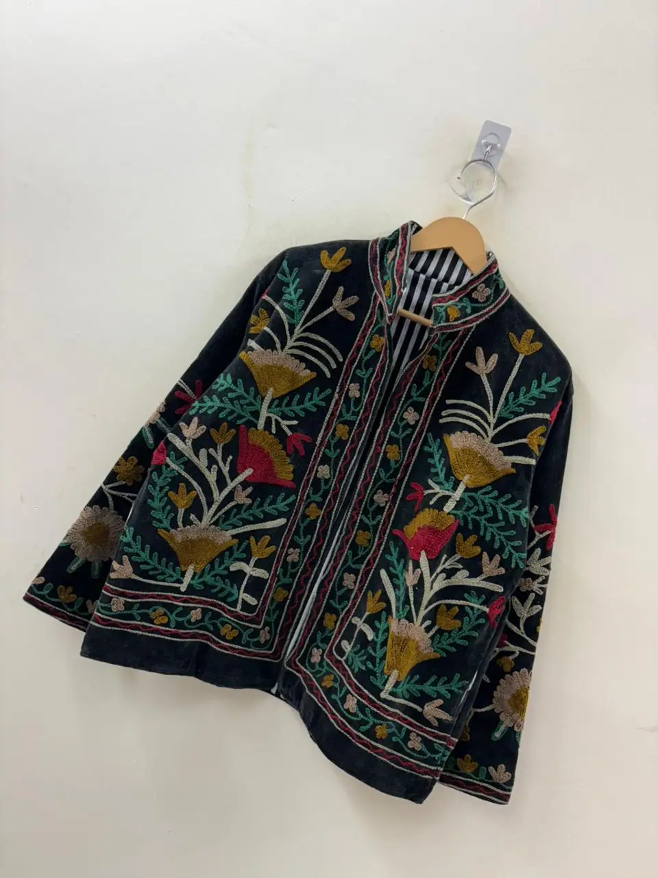 Vintage Velvet Suzani Embroidered Jacket 2