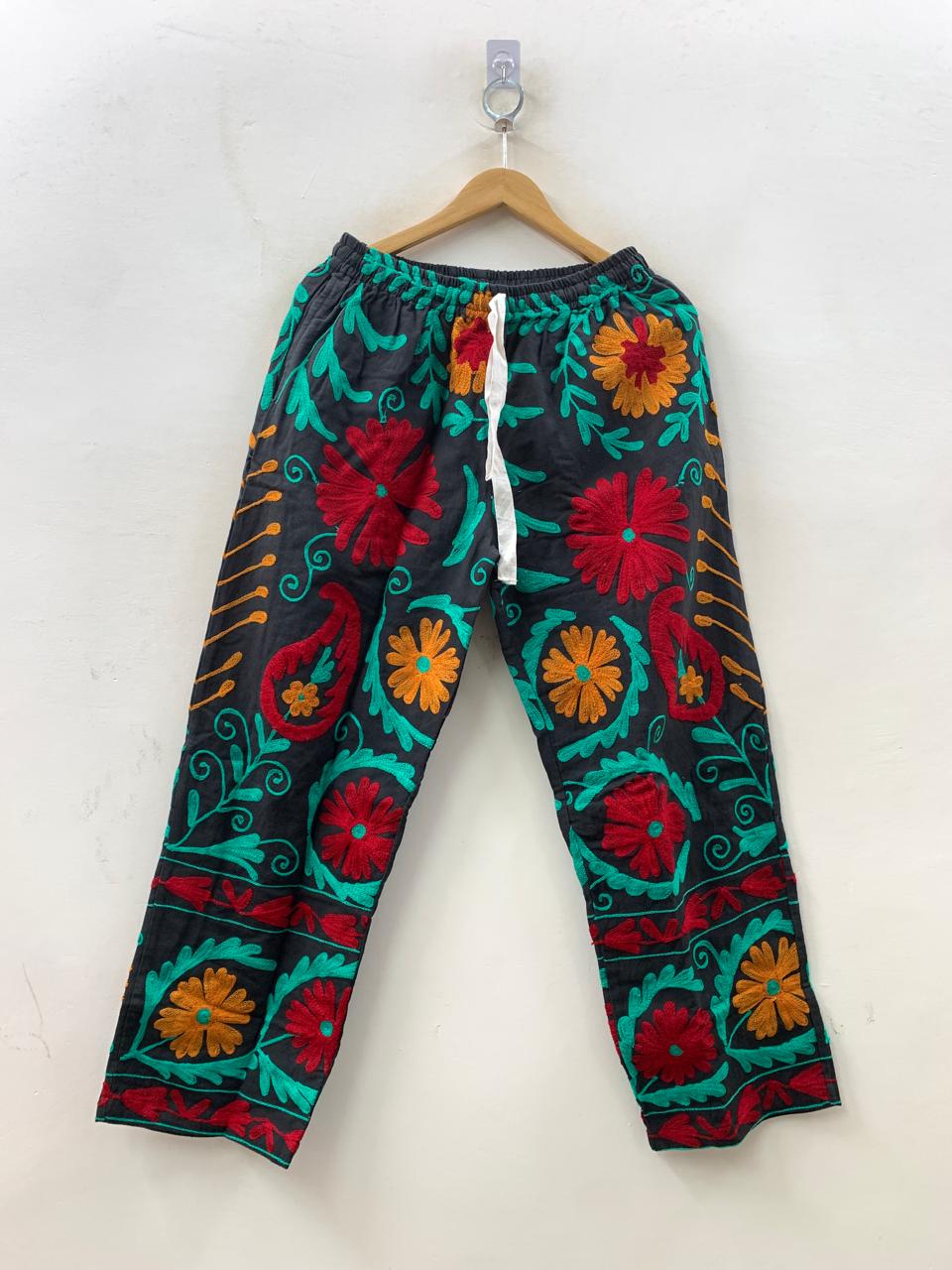 Suzani Embroidery Cotton Pajamas – Soft Boho Sleepwear Set 3