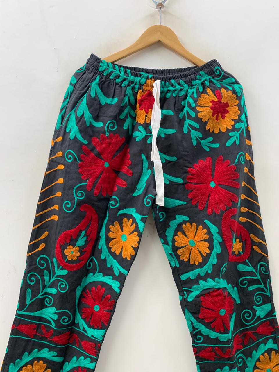 Suzani Embroidery Cotton Pajamas – Soft Boho Sleepwear Set 2