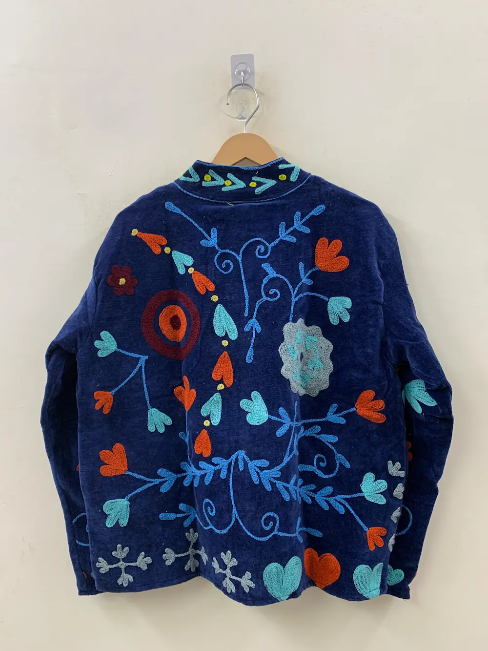 Luxury Velvet Suzani Jacket – Handcrafted Bohemian Embroidered Jacket 3