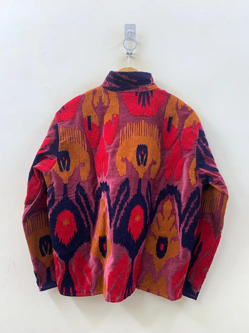 Boho Chic Velvet Suzani Coat – Artisan Embroidered Statement Jacket 3