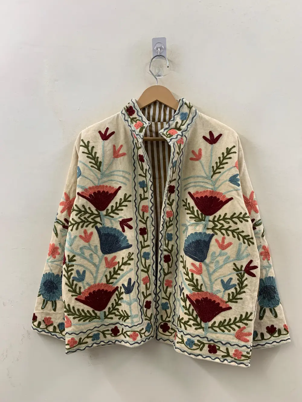 Velvet Suzani Jacket – Handmade Embroidered Boho Luxury Outerwear 2