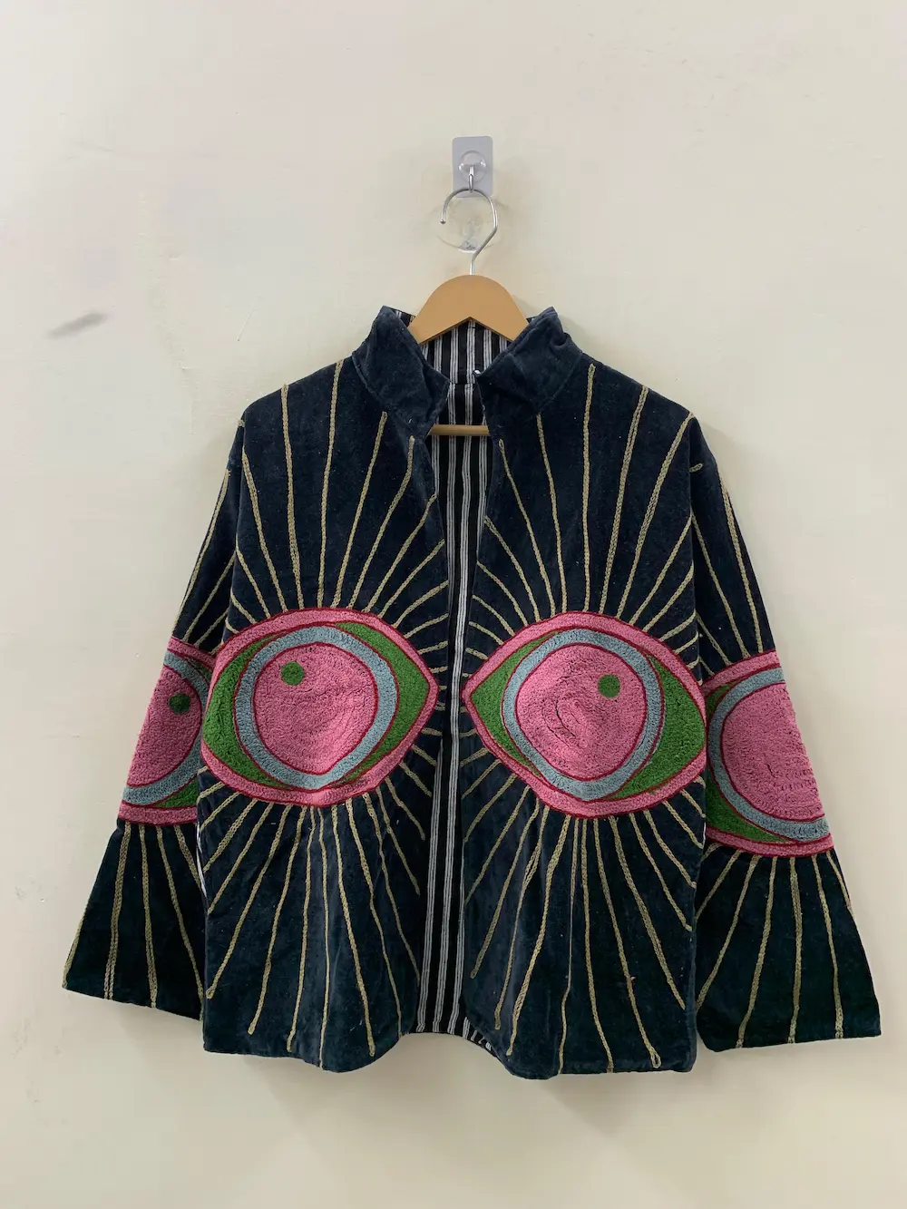 Velvet Suzani Jacket – Statement Bohemian Embroidered Women’s Wear