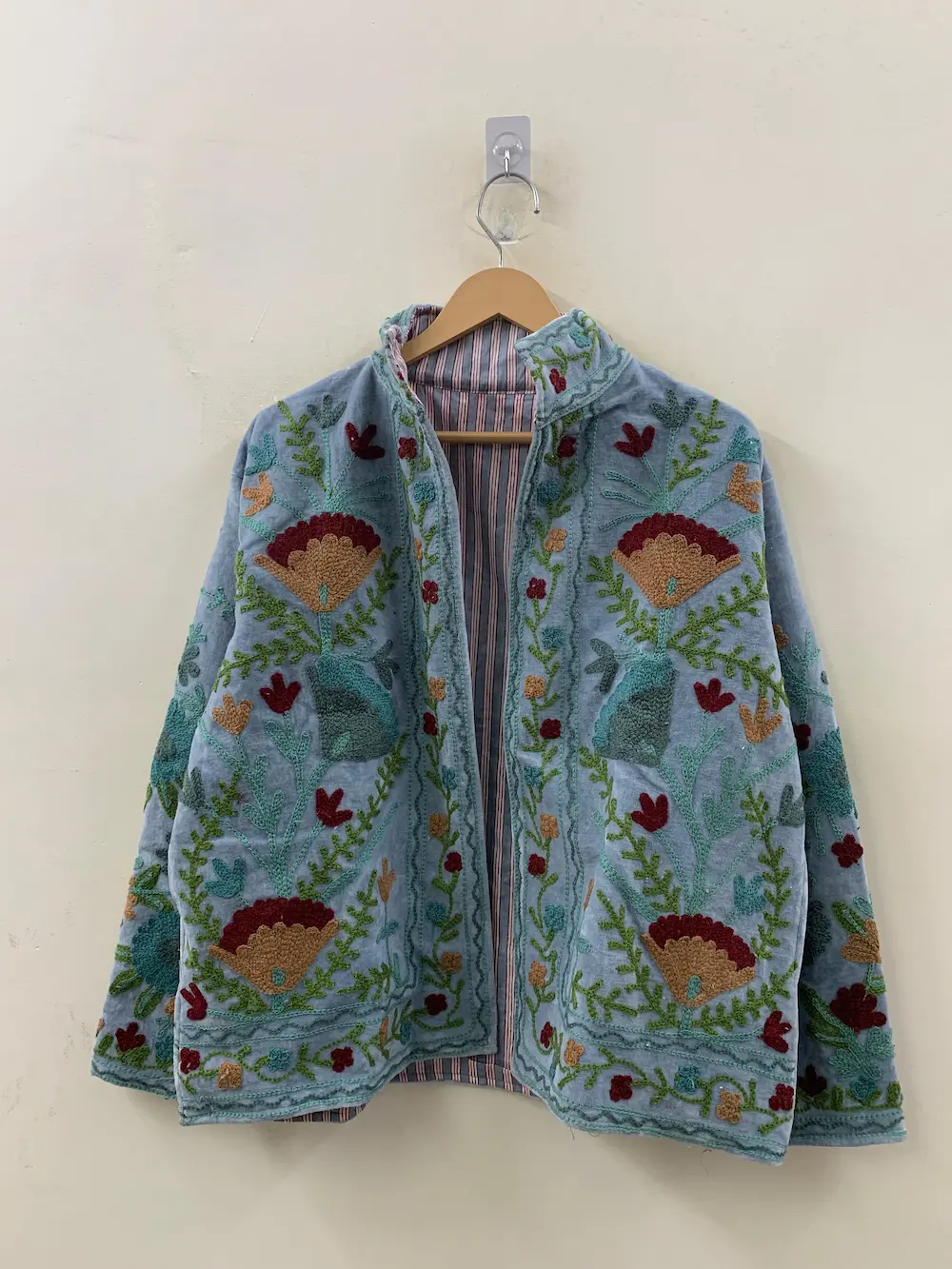 Elegant Velvet Suzani Jacket – Artisan Crafted Ethnic & Boho Style Outerwear