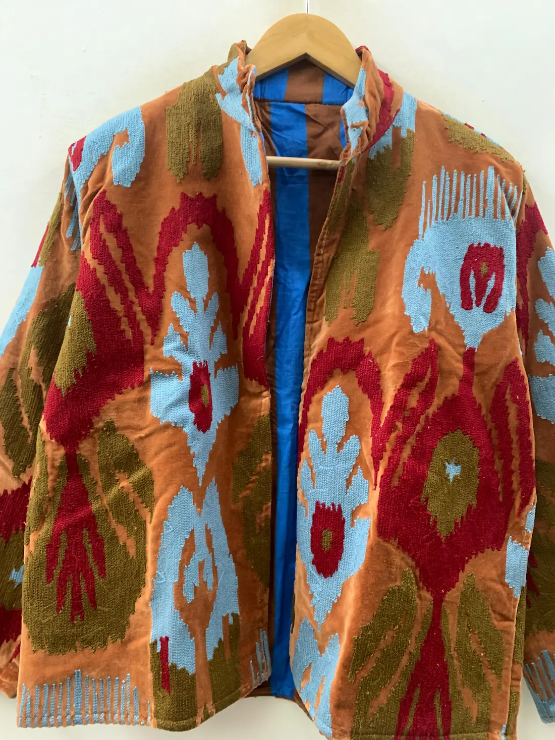 Velvet Suzani Jacket – Handmade Embroidered Boho Coat 2