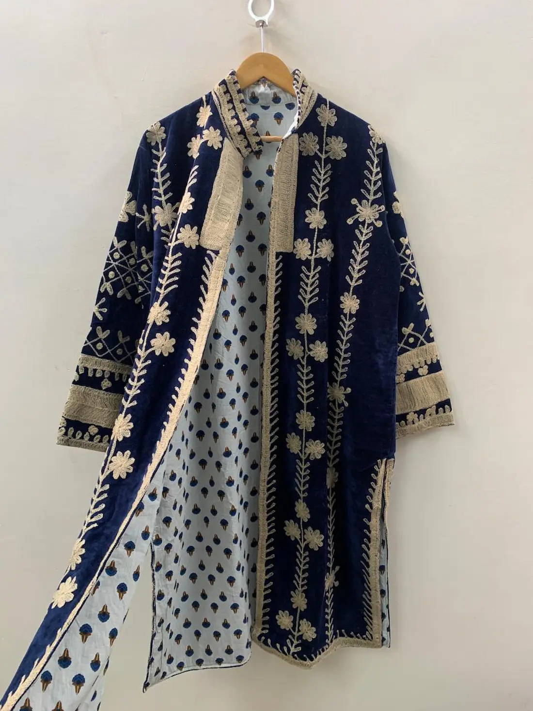 Bohemian Velvet Suzani Long Kimono Coat – Festival Jacket 2