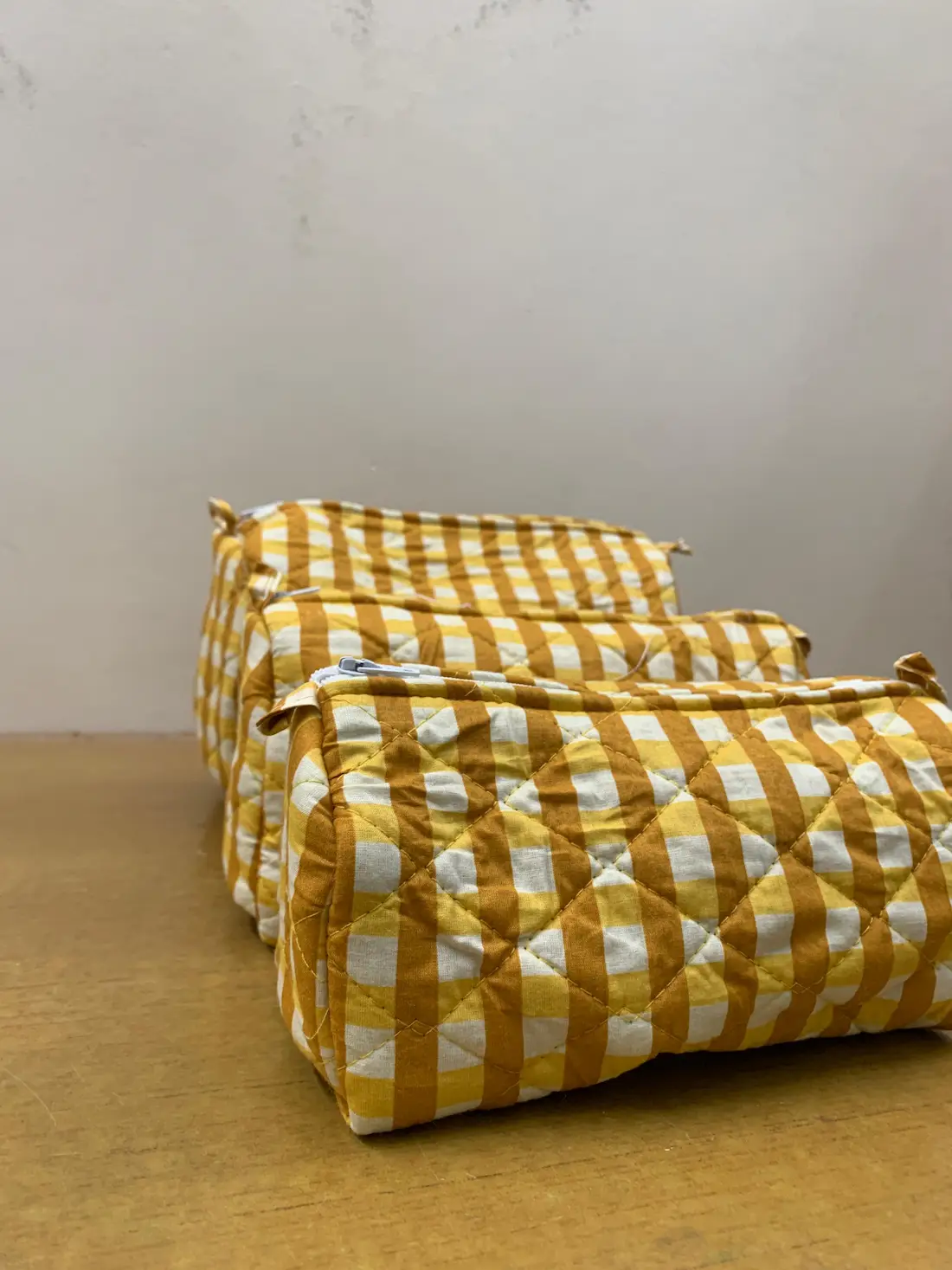 Eco-Friendly Cotton Makeup Pouch Set – Reusable Cosmetic Bags (3 Pack)