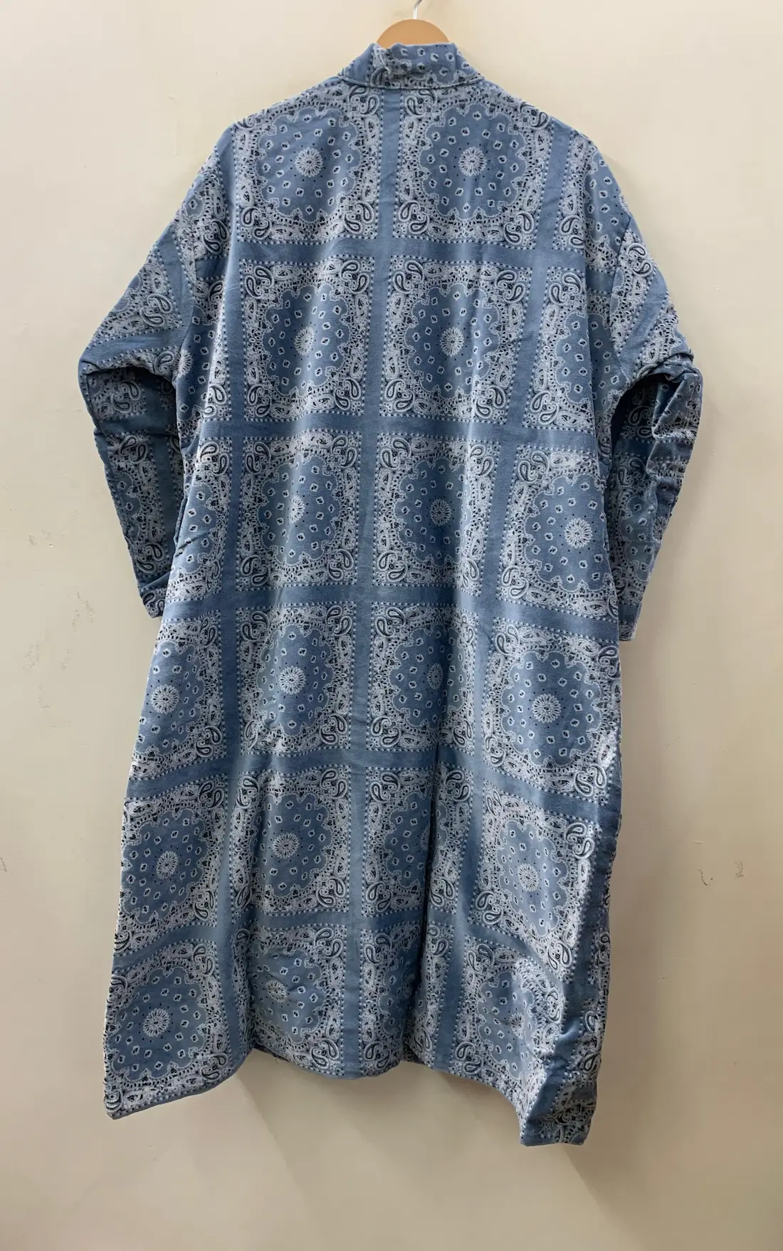 Boho Velvet Suzani Long Kimono – Embroidered Maxi Jacket